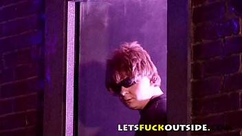 Preview 1 of Bibi Jav Aunt - Lets Fuck Outside - Hot Big Tits Cop Fucked Behind a Bar