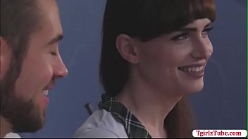 Preview 1 of Angry Fucking - TS Natalie fucks Schoomate after