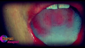 Preview 4 of Mom And Small Mail - karen jugando con el semen en la boca (SLOW MOTION)