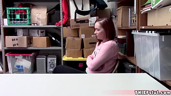 Preview 2 of Samantha Big Bobsp - Redhead teen chick was trying to steal some stuff