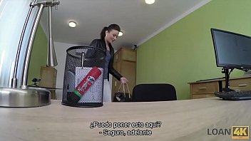 Preview 1 of Bus Espain - LOAN4K. El agente le ofrece a una buena chica un buen pr&eacute_stamo para follar apasionadamente