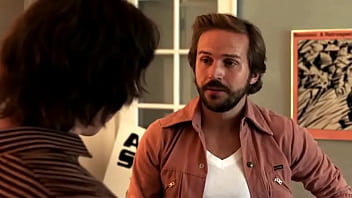 Preview 4 of Cute Teacher In Class Room - Chris Coy and Michael Stahl-David gay kiss scene from TV show The Deuce | GAYLAVIDA.COM