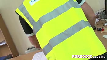 Preview 1 of African Wild Xxx Porn Movies - Redhead Office Manager blows the Courier