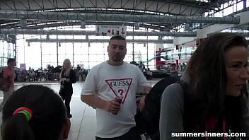 Preview 1 of Electro Stimulation Fat Girl5 - Outrageous! Summer Airplane Trip