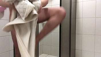 Preview 4 of Asshole Nerdy - Handsome man taking a shower beautifull body bathroom by Ronaldo Ggg washing