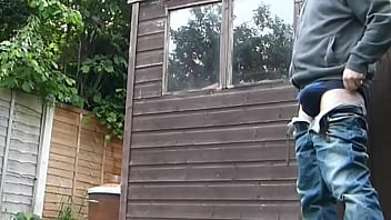 Preview 1 of Pronno Gay - Was Down The Garden And Needed A Piss
