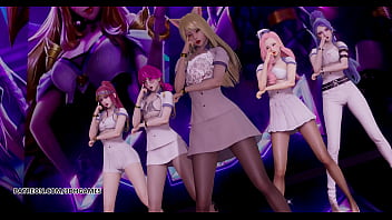 Preview 2 of Arab Mekah - [MMD] SOMI - What You Waiting Hot Striptease KDA Ahri Akali Kaisa Evelynn Seraphine League of Legends
