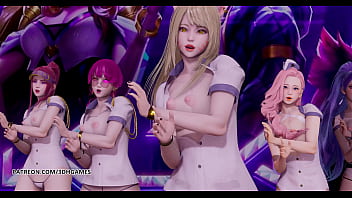 Preview 3 of Arab Mekah - [MMD] SOMI - What You Waiting Hot Striptease KDA Ahri Akali Kaisa Evelynn Seraphine League of Legends