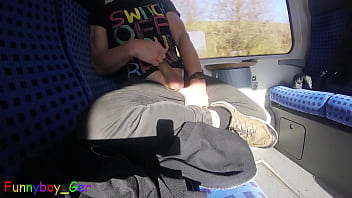 Preview 4 of Forced Nim - Extremely risky jerk off in the middle of a day in a driving train. It was very scarce twice. (S)