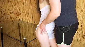 Preview 1 of Big Booms Son Mom Xxx - Fucked horny wet pussy by stepsister in the kitchen