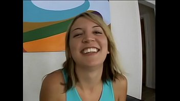 Preview 1 of Mi Faerie Low - Funny blonde young bitch Kaycee Dean r very happy while takes warm cum on her buttocks after perfect blowing