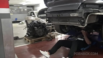 Preview 1 of Oil Sister Brother To Xxx Her - Petite latina Jade Presley fucks with mechanic to get her car back on the road OTS424