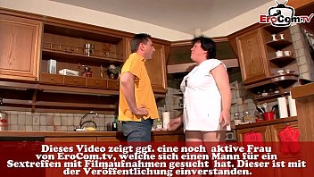 Preview 1 of Mom Boy Lesbo - Fette h&auml_ssliche deutsche hausfrau mit natur titten fickt in der K&uuml_che
