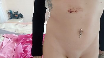 Preview 3 of Corner Of The Bed To Orgasm - gets a nice enema full of white cream and then ...