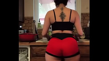 Preview 4 of Danny Nikki - BIGO live slut PAWG likes to shake her ass in the kitchen