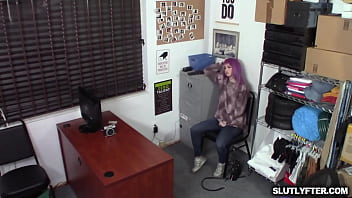 Preview 2 of Mon Cum Inside Video - Val Steele bouncing her tight teen cooch on top of the pervy security officer