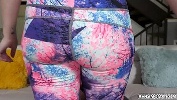 Preview 2 of Punjabi Girl Fist Time Sex - Gorgeous redhead MILF  Edyn Blair seduces her boy in sexy workout clothes. He drills her MILF cunt one more time and fills her up with sperm.