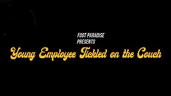 Preview 1 of Horas And Gril Xnxx Moviz - Young Employee Tickled On The Couch