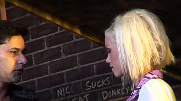 Preview 1 of Grqni - Big tits blonde girl is fucked hard in the street