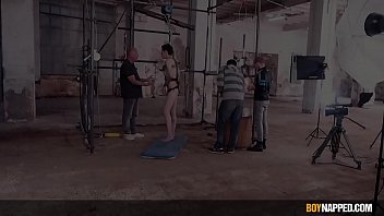 Preview 1 of Suit Hunk Solo - Blindfolded sub Nathan Reyes whipped by his master Sebastian