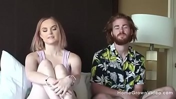 Preview 1 of Elena Valli - Amateur wife sucking her hubby&#039_s cock on homemade.