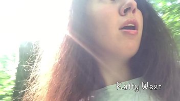 Preview 2 of Milk Tiy - Teen walk in a public park,  pee and a little dirty talk