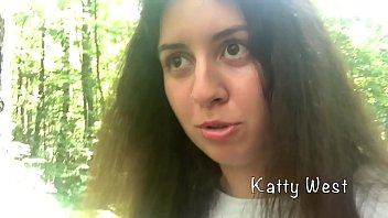 Preview 1 of Milk Tiy - Teen walk in a public park,  pee and a little dirty talk