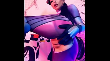 Preview 2 of Busty Buffy Dp - Widowmaker fuck anal with toys cosplay Overwatch AliceBong