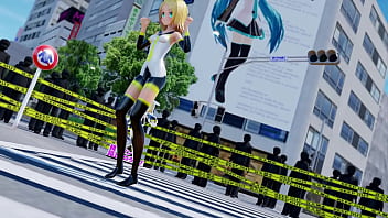 Preview 3 of Blanca Fantasias Models - Kagamine Rin Bodypaint Naked Dance - Girls MMD by MMD shiron