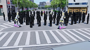 Preview 1 of Blanca Fantasias Models - Kagamine Rin Bodypaint Naked Dance - Girls MMD by MMD shiron