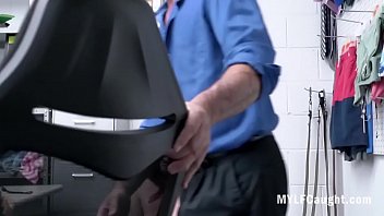 Preview 2 of Two Girls Sex Old Man - Horny Fat MILF Steals And Gets Caught- Amber Dawn