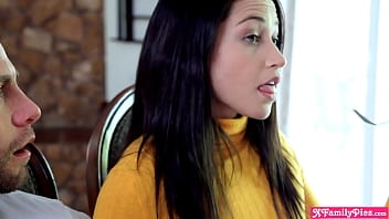 Preview 2 of Beeg Choat - Stepsister teens both want his cock for Thanksgiving