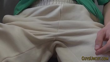 Preview 1 of Sonne Studio - Erect uncut teen jerks his cock