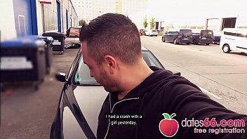 Preview 1 of Ir 3 Way - NAUGHTY blonde vixen Claudia Swea drives around naked &amp_ picks up a guy for a hot OUTDOOR fuck! (ENGLISH) Dates66.com