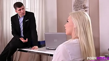 Preview 1 of World Record Bpornhub With Women - Teacher catches Angie Lynx masturbating and fucks her bent over his desk GP1397