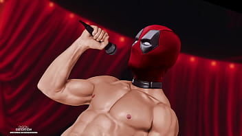 Preview 3 of Nude Model Japan - Spider-Verse animation opening with Deadpool showing his big dick and hot ass XXX Parody