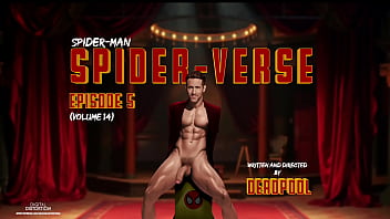 Preview 4 of Nude Model Japan - Spider-Verse animation opening with Deadpool showing his big dick and hot ass XXX Parody