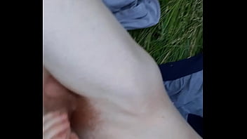 Preview 4 of Girl Dildo Action - Young British Gay twink wanks outside chester