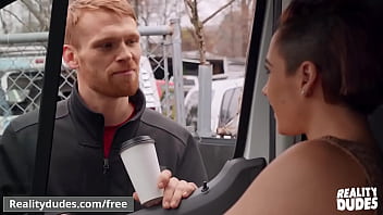 Preview 2 of Molestada Por Su Bebe - (Tannor Reed) has his ass stretched by ginger hottie (Calhoun Sawyer) - RealityDudes