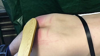 Preview 2 of Black Asshole Close Up - Paddled ass