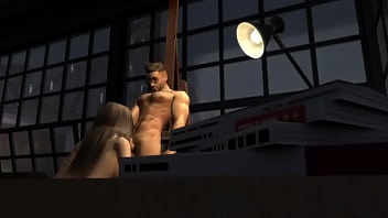 Preview 1 of Mia Khalifa Hijab Mom - Hunky Sims 4 - Sexy Blowjob (His cock tastes so fucking delicious)