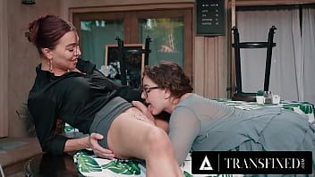 Preview 2 of Free Perfect Girls - TRANSFIXED - Hot Waitress Emma Rose Rekindles With Old Bestie Leana Lovings During After Hour