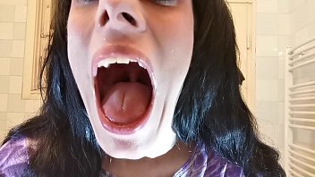 Preview 4 of Ivana Gita Xvideos - Mouth &amp_ teeth fetish toothbrush after goodmorning BJ pt2 HD