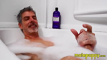 Preview 3 of Search Pussy Porn - Giant old man Richard Leonox teases you with how he strokes his huge cock in the tub
