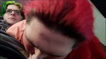 Preview 3 of Rerp Porn - MtF Asian redhead shemale transsexual female trap ImpregnableLexa gives her Dominant WolfDaddy901 some sloppy wet deepthroat and then gets throat fucked before being bent over and giving an anal bareback breeding creampie doggy style