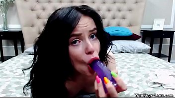 Preview 4 of Florence Norman - Slim teen camgirl plays with butt plug