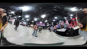 Preview 4 of Cute Sissy Boy Fucked - Dani Jensen VR Booby Jiggle at EXXXotica NJ 2019