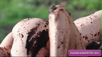 Preview 3 of Perverze Porn - Sensual big tit lesbo sluts Aidra Fox,  Alexis Fawx make out outside in the mud and love it