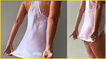 Preview 1 of Satisfyer Orgasm Compilation - SAMPLE - Amazing wife flashes amazing wet braless tits