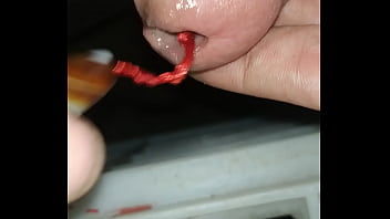 Preview 3 of Black Cock 2 Boy 1 Girl - 13mm 14mm bead Insertion of urethra